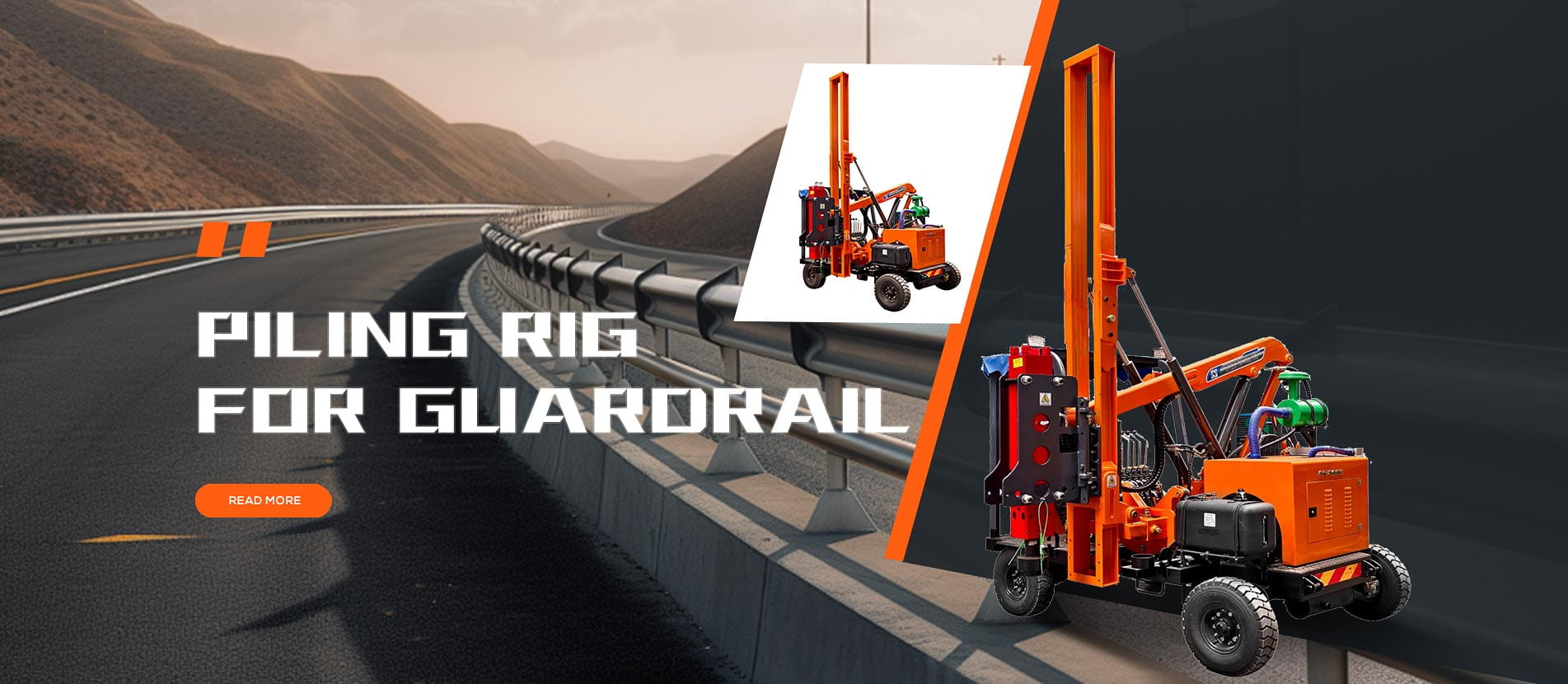 Guardrail Piling rig